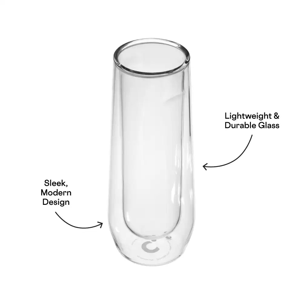 Stemless Flute Glass Set (2)